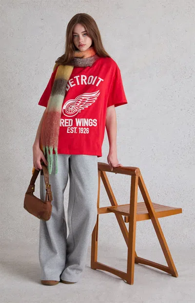 Wild Collective Women's X Nhl Detroit Red Wings Boxy T-shirt