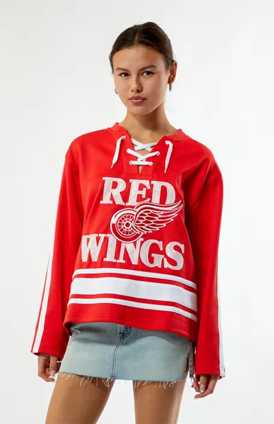 Wild Collective Women's X Nhl Detroit Red Wings Long Sleeve Hockey Jersey