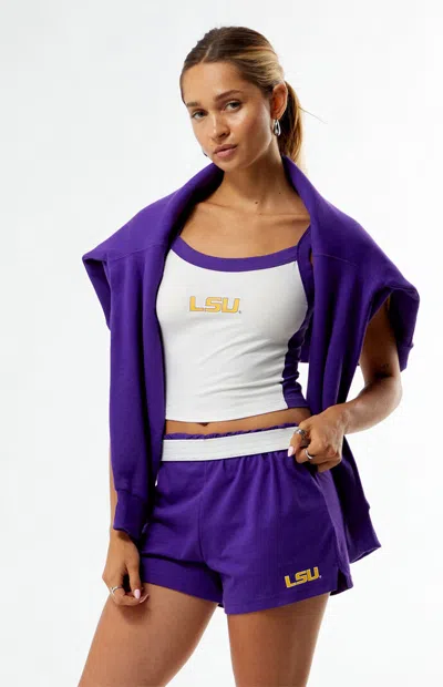 Wild Collective Women's X Pacsun Lsu Tigers Lounge Shorts In Purple