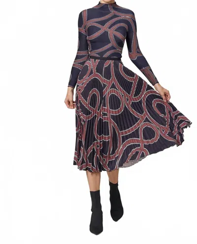 Wild Cosmos Inès Pleated Skirt In Multi