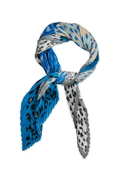 Wild Cosmos Women's Blue Fiora Plissé Petit Scarf