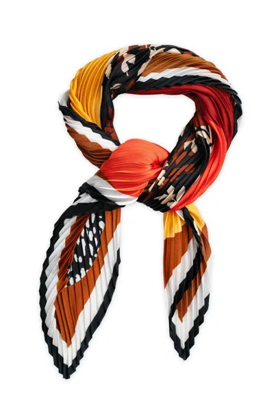 Wild Cosmos Women's Orange Harlow Plissé Petit Scarf