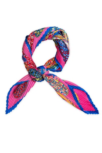 Wild Cosmos Women's Pink Millie Plissé Petit Scarf