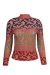 Wild Cosmos Women's Sienna Bohemian Honeycomb Texture Top In Red
