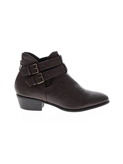 Pre-owned Wild Diva Ankle Boots In Brown