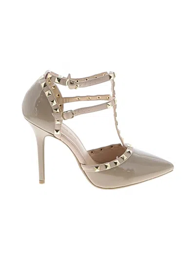 Pre-owned Wild Diva Heels In Brown