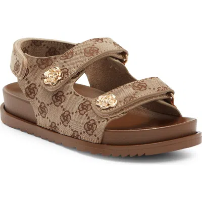 Wild Diva Lounge Aileen Footbed Sandal In Brown Floral