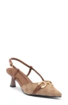 Wild Diva Lounge Aleena Kitten Heel Pump In Brown