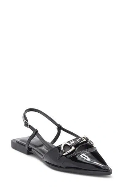 Wild Diva Lounge Astor Slingback Flat In Black