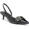 Wild Diva Lounge Aura Kitten Heel Slingback Pump In Black