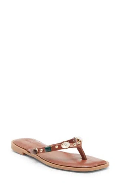 Wild Diva Lounge Cyra Flip Flop In Brown