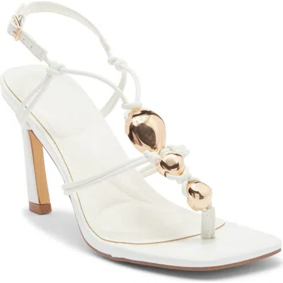 Wild Diva Lounge Dawson Beaded Heeled Sandal In White