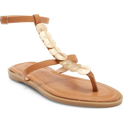 Wild Diva Lounge Flora Flat Sandals In Whisky