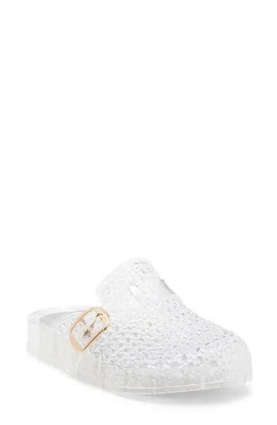 Wild Diva Lounge Genasa Jelly Mule In Clear