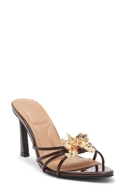 Wild Diva Lounge Jade Heel Sandal In Dark Chocolate