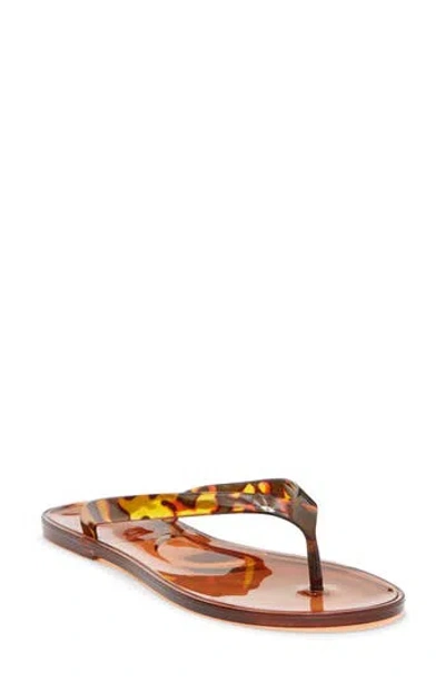 Wild Diva Lounge Jolie Flip Flop Sandal In Tortoise