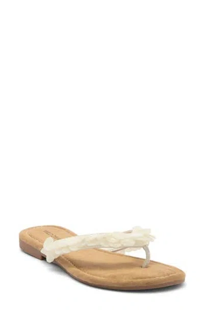 Wild Diva Lounge Jusa Flip Flop In White