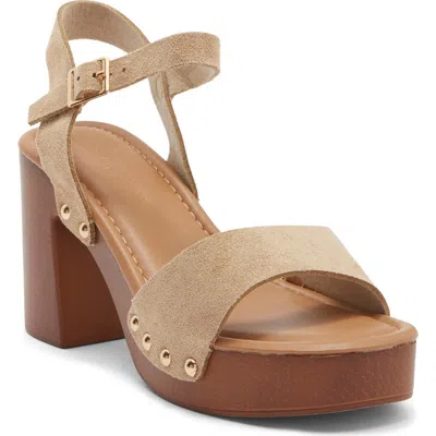 Wild Diva Lounge Kyna Platform Sandal In Taupe