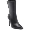 Wild Diva Lounge Leo Pointed Toe Boot In Black Pu
