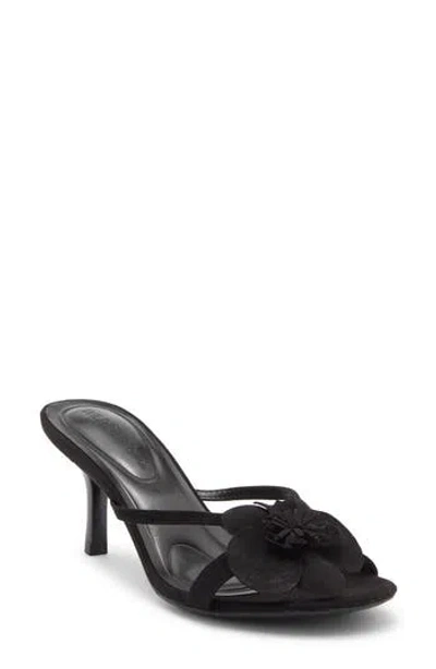 Wild Diva Lounge Liora Rosette Sandal In Black
