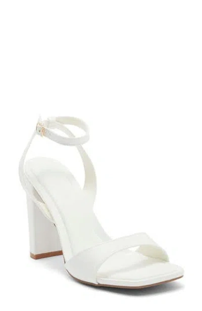 Wild Diva Lounge Lova Faux Leather Sandal In White