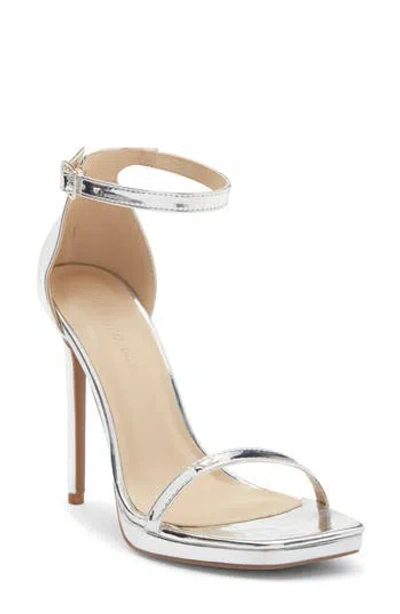 Wild Diva Lounge Lunna Ankle Strap Sandal In Silver