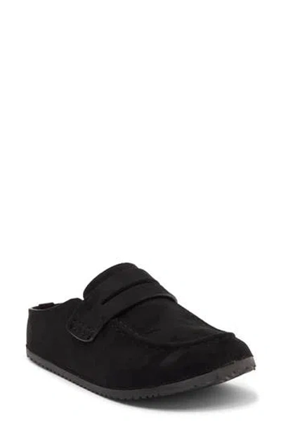 Wild Diva Lounge Matcha Flat Mule In Black