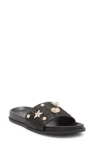 Wild Diva Lounge Melbana Slide Sandal In Black