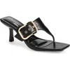 Wild Diva Lounge Merasa Heeled Slide Sandal In Black