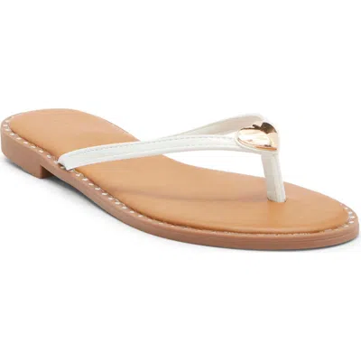 Wild Diva Lounge Rici Flip Flop In White