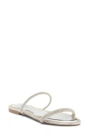 Wild Diva Lounge Roo Rhinestone Slide Sandal In Silver