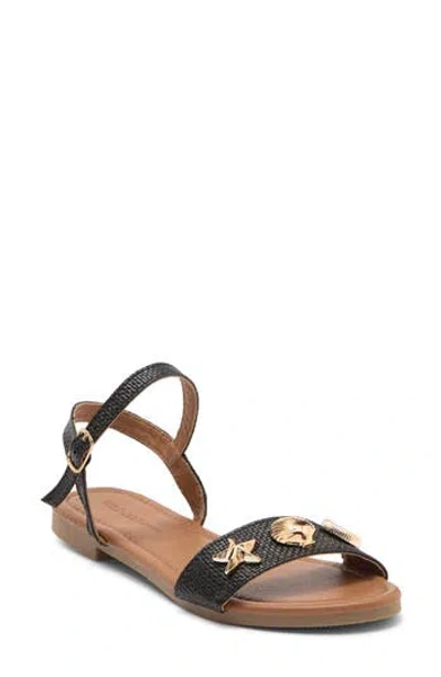 Wild Diva Lounge Rose Sandal In Black