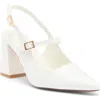 Wild Diva Lounge Rush Slingback Pump In White