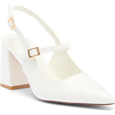 Wild Diva Lounge Rush Slingback Pump In White