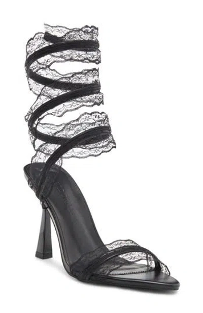 Wild Diva Lounge Shylee Wrap Sandal In Black