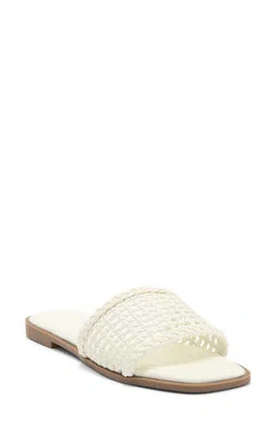 Wild Diva Lounge Sola Woven Slide Sandal In White