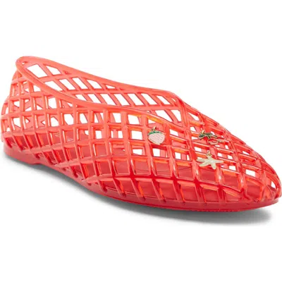 Wild Diva Lounge Suhana Jelly Flat In Red