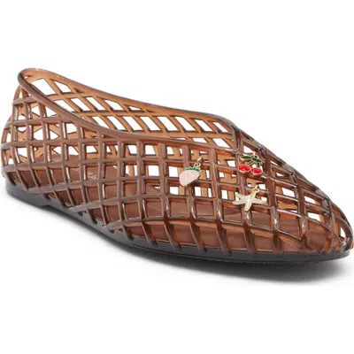 Wild Diva Lounge Suhana Jelly Flats In Brown