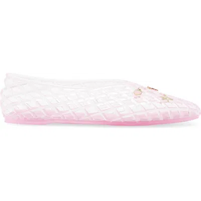Wild Diva Lounge Suhana Jelly Flats In Pink