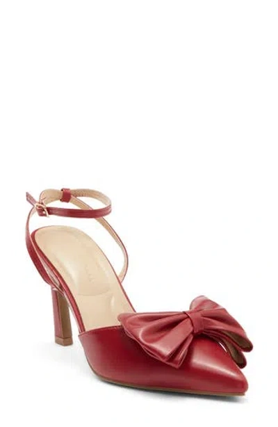 Wild Diva Lounge Tate Faux Leather Pump In Dark Red Pu