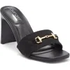 Wild Diva Lounge Viera Block Heel Bit Sandal In Black