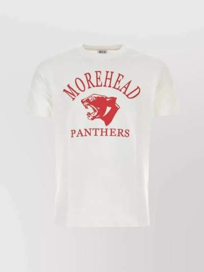 Wild Donkey Cotton Panther Graphic T-shirt In Red