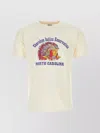 Wild Donkey Crew-neck T-shirt With Cherokee Graphic Print In Cream