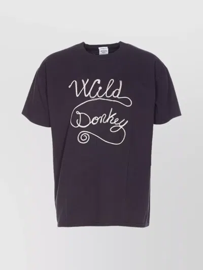 Wild Donkey Graphic Print Crewneck Short Sleeve T-shirt In Blue