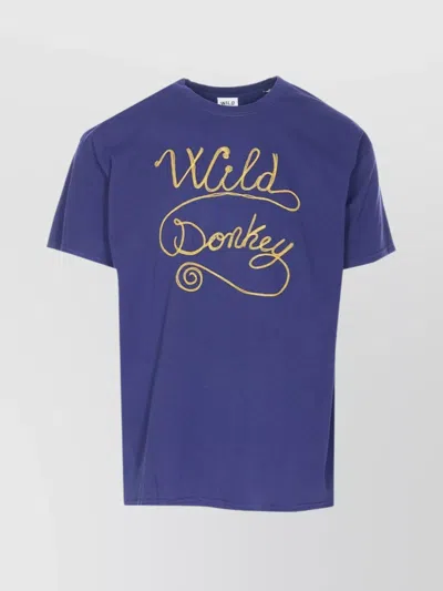 Wild Donkey Graphic Print Crewneck Short Sleeve T-shirt In Blue