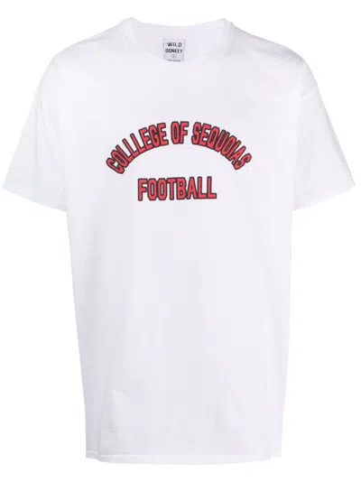 Wild Donkey Graphic-print Round-neck T-shirt In White