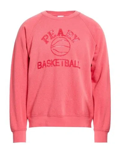 Wild Donkey Man Sweatshirt Coral Size Xl Cotton, Polyester In Pink