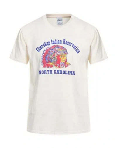 Wild Donkey Man T-shirt Cream Size M Cotton In Neutral