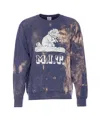 Wild Donkey Graphic Print Crewneck Sweatshirt In Blue