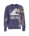 Wild Donkey Graphic Print Crewneck Sweatshirt In Blue